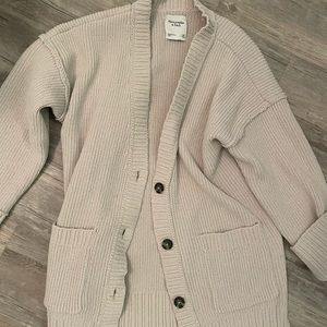 Abercrombie Tan Cardigan